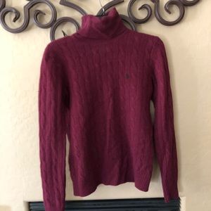 Burgundy Ralph Lauren Merino Wool Sweater